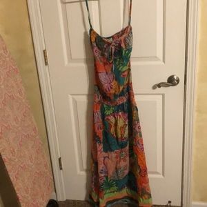 O’Neil summer dress. M. Strapless